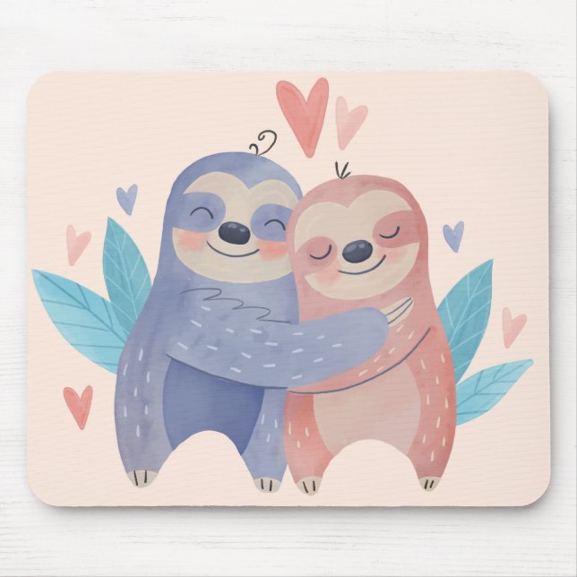 Tapis De Souris Mignonnes Fentes En Amour (Devant)