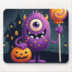 Tapis De Souris Mignons, violet ruse ou le monstre qui traite