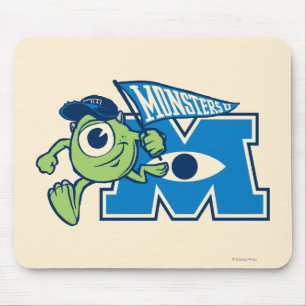 Tapis De Souris Mike avec le drapeau Monsters U