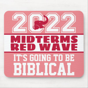 Tapis De Souris Milieu biblique 2022 Vague Rouge