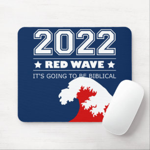 Tapis De Souris Milieu biblique 2022 Vague Rouge