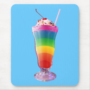 Tapis De Souris Milkshake arc-en-ciel