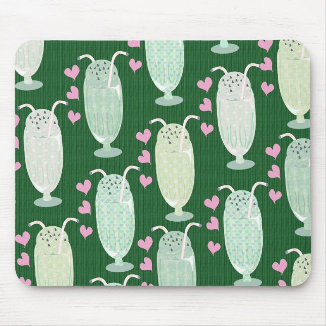 Tapis De Souris Milkshakes Mint Fun Happy Yummy Motif (Devant)