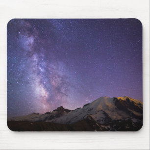Tapis De Souris Milky Way & Mt. Rainier Washington State