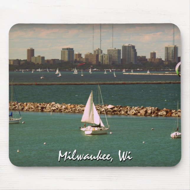 Tapis De Souris Milwaukee, horizon de WI (Devant)