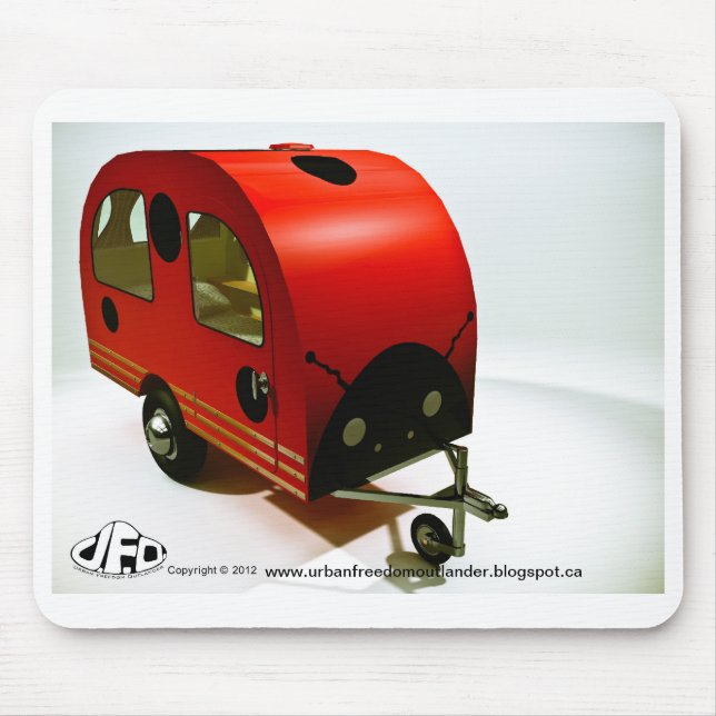 Tapis De Souris Mini Camper à vélo style Ladybug Mousepad (Devant)