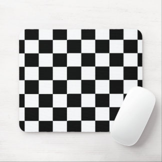 Tapis De Souris Minimalist Retro Checkered – Monochrome Streetwear