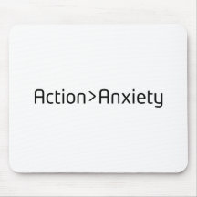 Tapis de souris minimaliste Action Over Anxiety