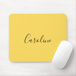 Tapis De Souris Minimaliste moderne moutarde jaune