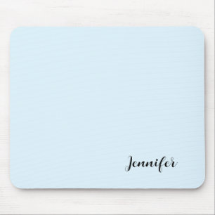 Tapis De Souris Minimaliste Personnalisé Girly Pastel Blue