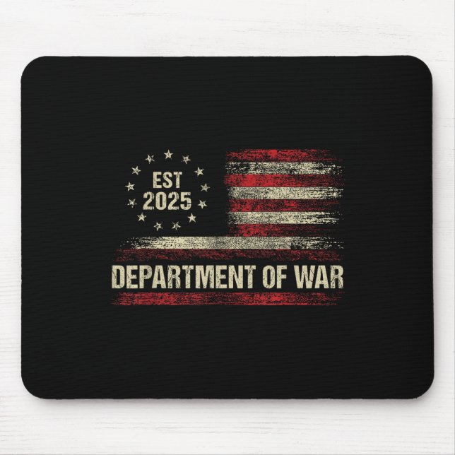 Tapis De Souris Ministère De La Guerre Établi 2025 Rétabli (Devant)