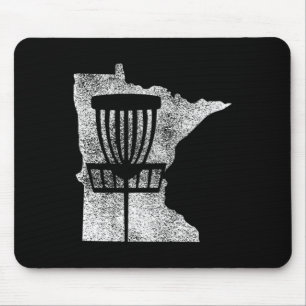 Tapis De Souris Minnesota Disc Golf État Avec Panier Distressed G