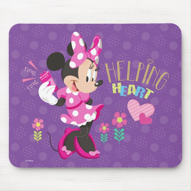 Tapis De Souris Minnie | Aider le coeur (Devant)
