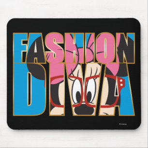 Tapis De Souris Minnie bleue Diva de la mode