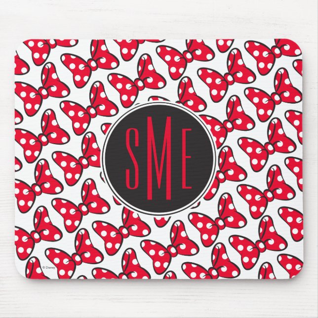 Tapis De Souris Minnie branchée | Monogramme de la boîte à points  (Devant)