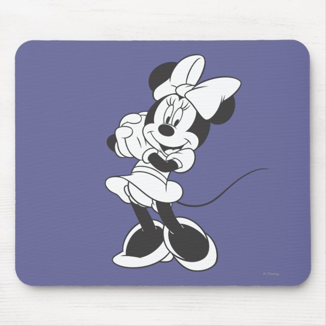 Tapis De Souris Minnie classique | Noir et blanc (Devant)