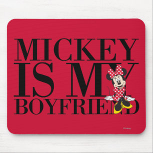 Tapis De Souris Minnie la rouge   Mickey est mon petit ami