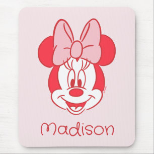 Tapis De Souris Minnie Mouse douce visage à l'arc ligne d'art