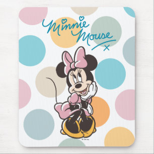 Tapis De Souris Minnie Mouse joueuse Rêverie à pois