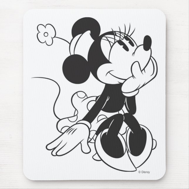 Tapis De Souris Minnie noire et blanche (Devant)