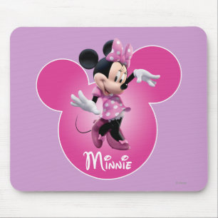 Tapis De Souris Minnie rose   Icône tête de Mickey