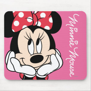 Tapis De Souris Minnie rouge Tête entre les mains