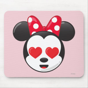 Tapis De Souris Minnie tendance Emoji en amour