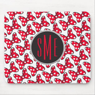 Tapis De Souris Minnie Tendance Monogramme à Nœud à Points