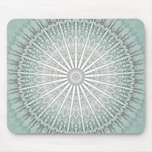Tapis De Souris Mint Taupe Mandala (Devant)