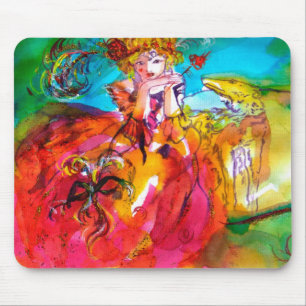 Tapis De Souris MIRANDOLINA rose bleu jaune