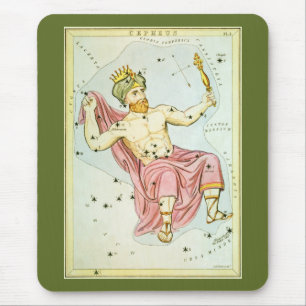 Tapis De Souris Miroir d'Urania, carte céleste astronomique vintag