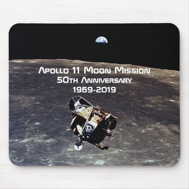 Tapis De Souris Mission historique Apollo 11 Moon 50e anniversaire (Devant)