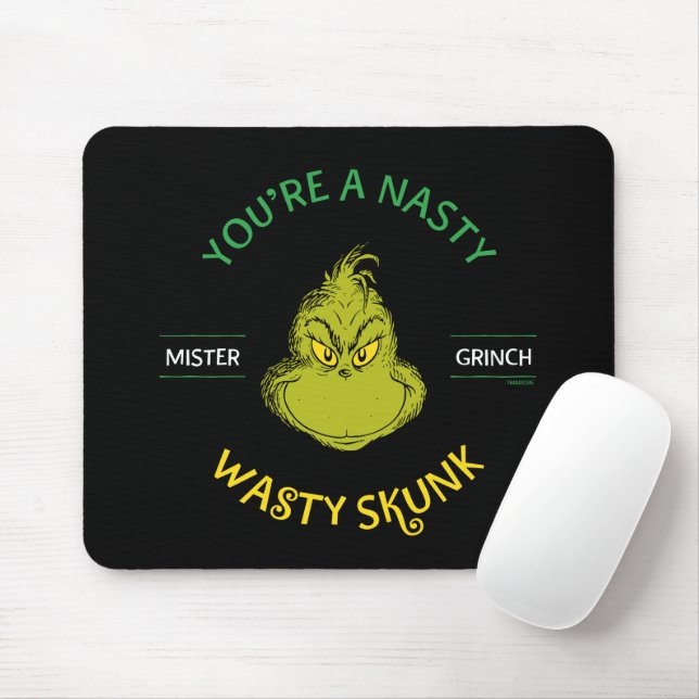 Tapis De Souris Mister Grinch | Vous êtes un sale con (Avec souris)