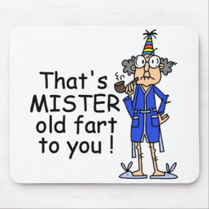 Tapis De Souris Mister Old Fart Humour d'anniversaire