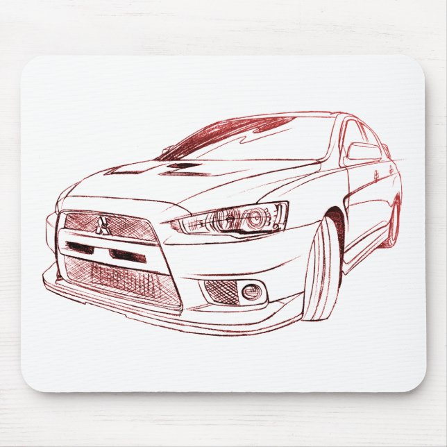 Tapis De Souris MIT Lancer Evo X 2008 (Devant)