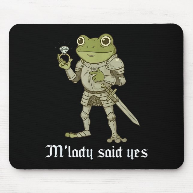 Tapis De Souris M'lady Said Yes Funny Frog Couple Matching  (Devant)