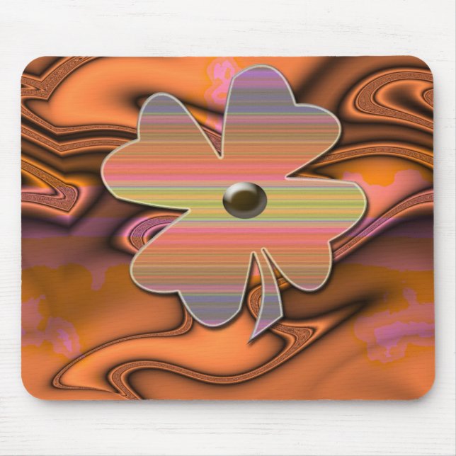 Tapis De Souris "Mlle 60s flower power " * (Devant)