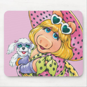 Tapis De Souris Mlle Piggy Holding Puppy