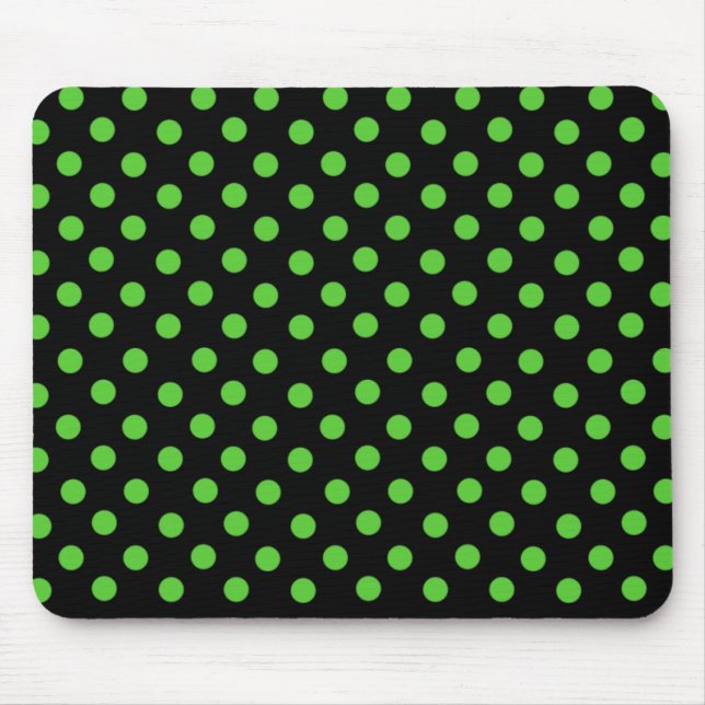 Tapis De Souris Mme Cookies Green Spot Polka Dot Mousepad (Devant)