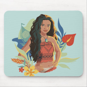 Tapis De Souris Moana Live Action Portrait de Canoë Tropical