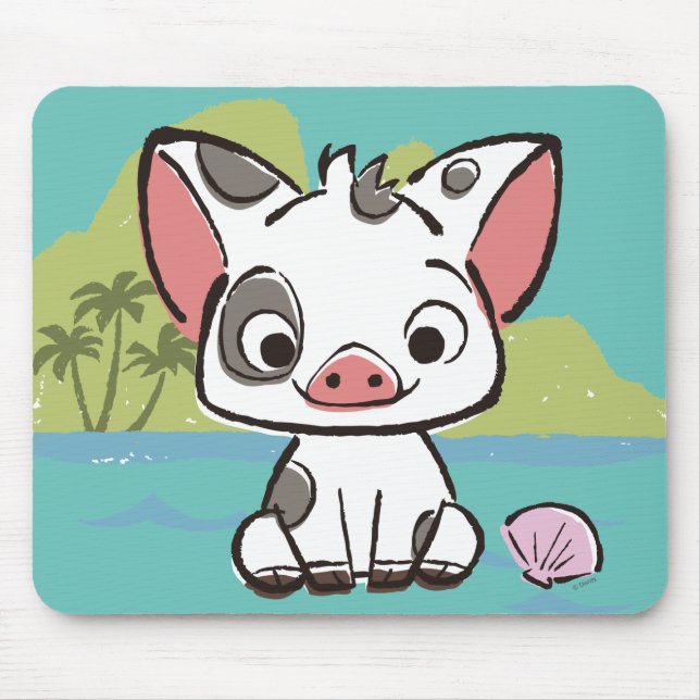 Tapis De Souris Moana | Pua Le Cochon À Voie De Pot (Devant)