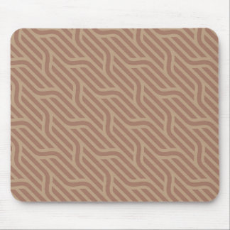 Tapis De Souris Mocha Mousse Brown Buffet Beige Wavy Line Motif