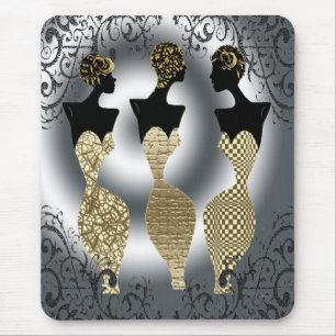 Tapis De Souris Mode noire en or