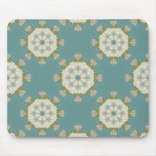 Tapis De Souris Modèle Damas avec éléments abstraits (Devant)