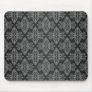 Tapis De Souris Modèle Damas noir et blanc