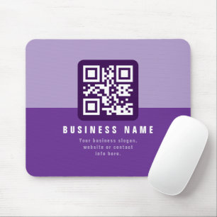 Tapis De Souris Modèle de code QR moderne éditable Violets