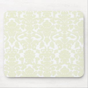 Tapis De Souris Modèle de Damas d'ivoire mou