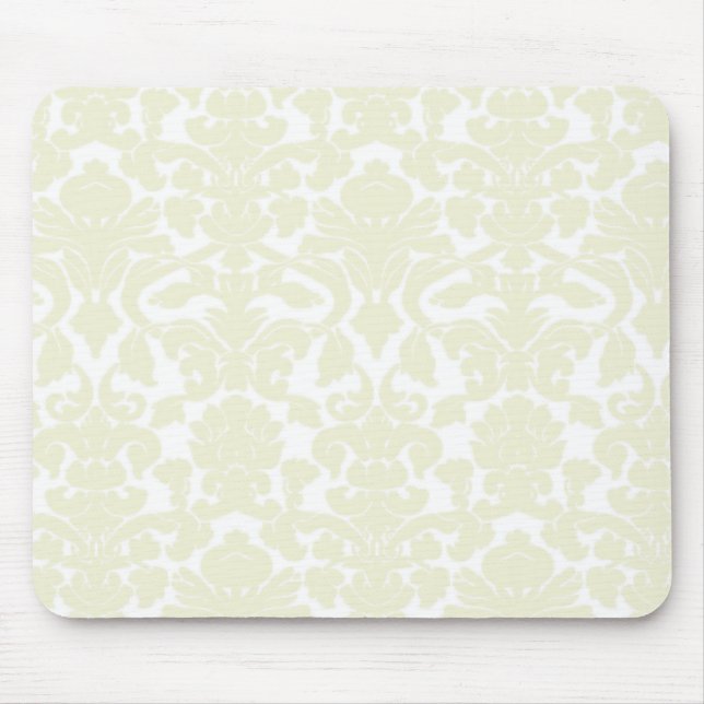 Tapis De Souris Modèle de Damas d'ivoire mou (Devant)
