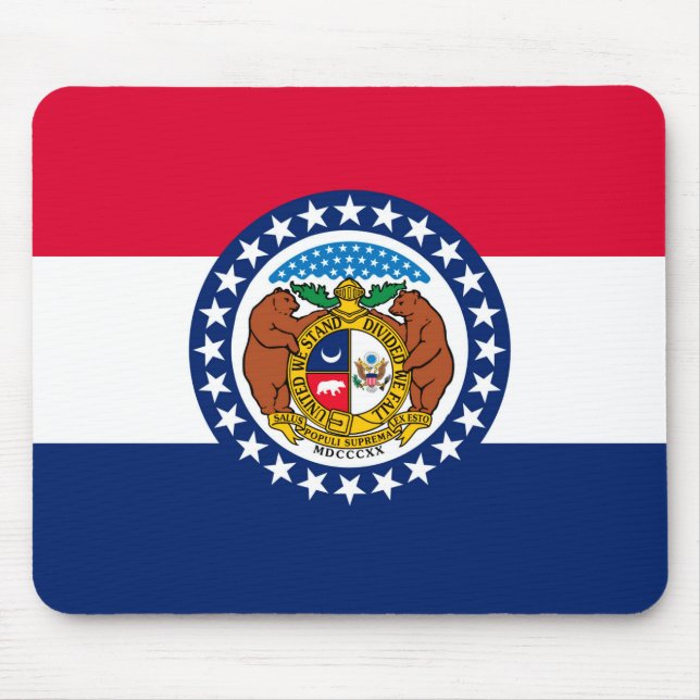 Tapis De Souris Modèle de drapeau d'État du Missouri (Devant)
