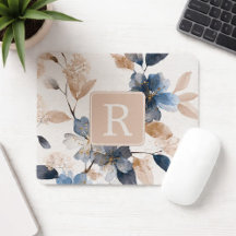 Modèle de monogramme de fleurs jolies personnalisé